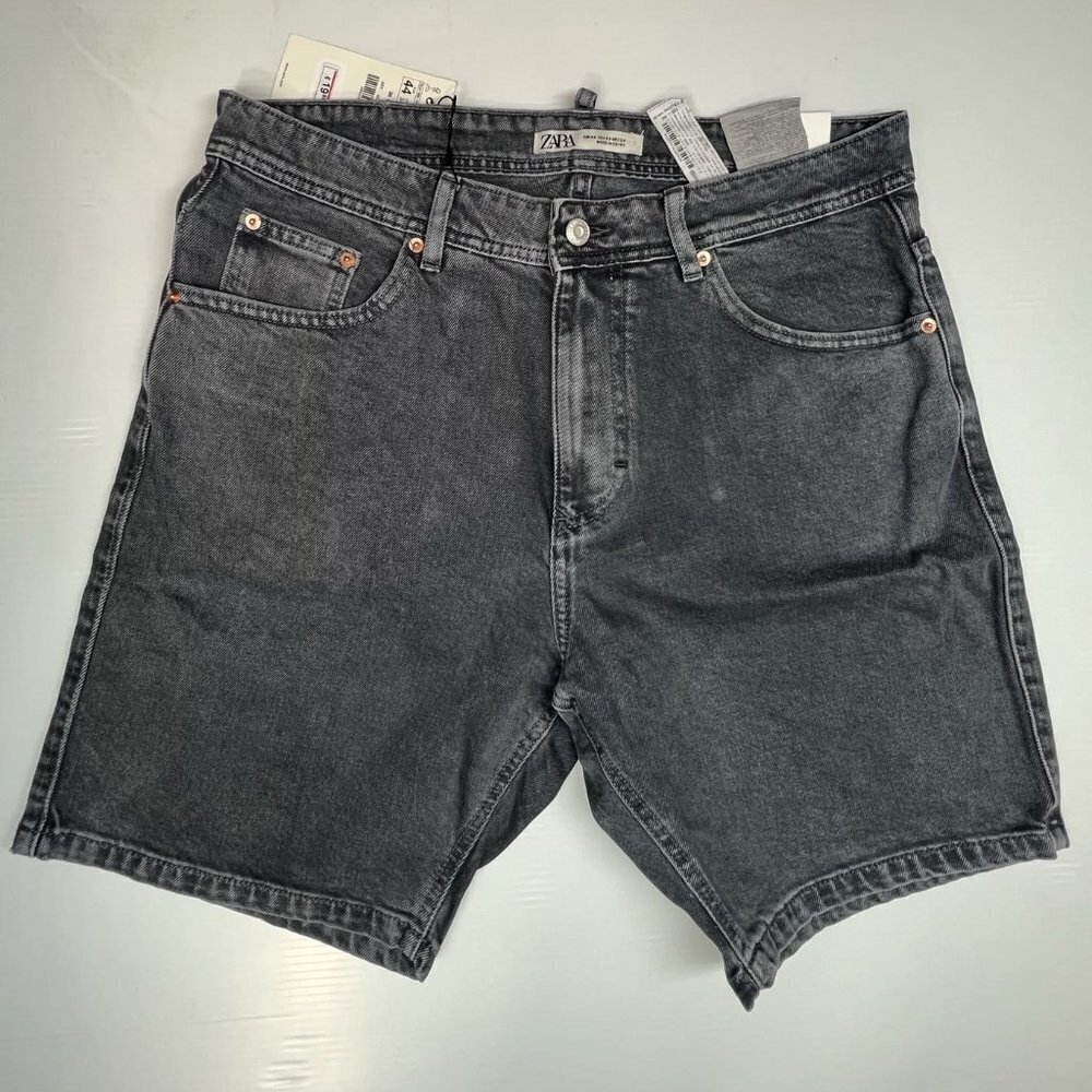 NWT ZARA JEANS SHORT BLACK 6855/436